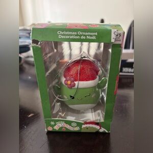 Maritza the Cactus Squishmallows Green Ornament with Red Santa Hat